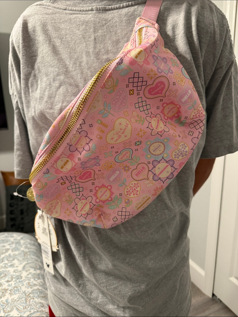 Small World Large Pink Fanny Pack - Picture 8 of 8